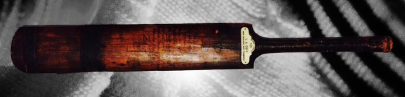 The bat used by Len Cuff from 1892 to 1895. - NZ Cricket Museum collection